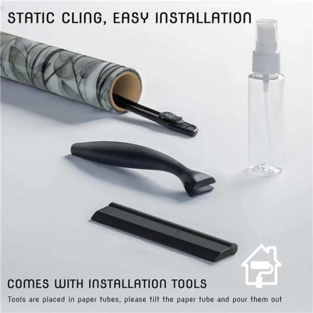 Window Film Privacy with Installation Tools Decorative Stained Glass